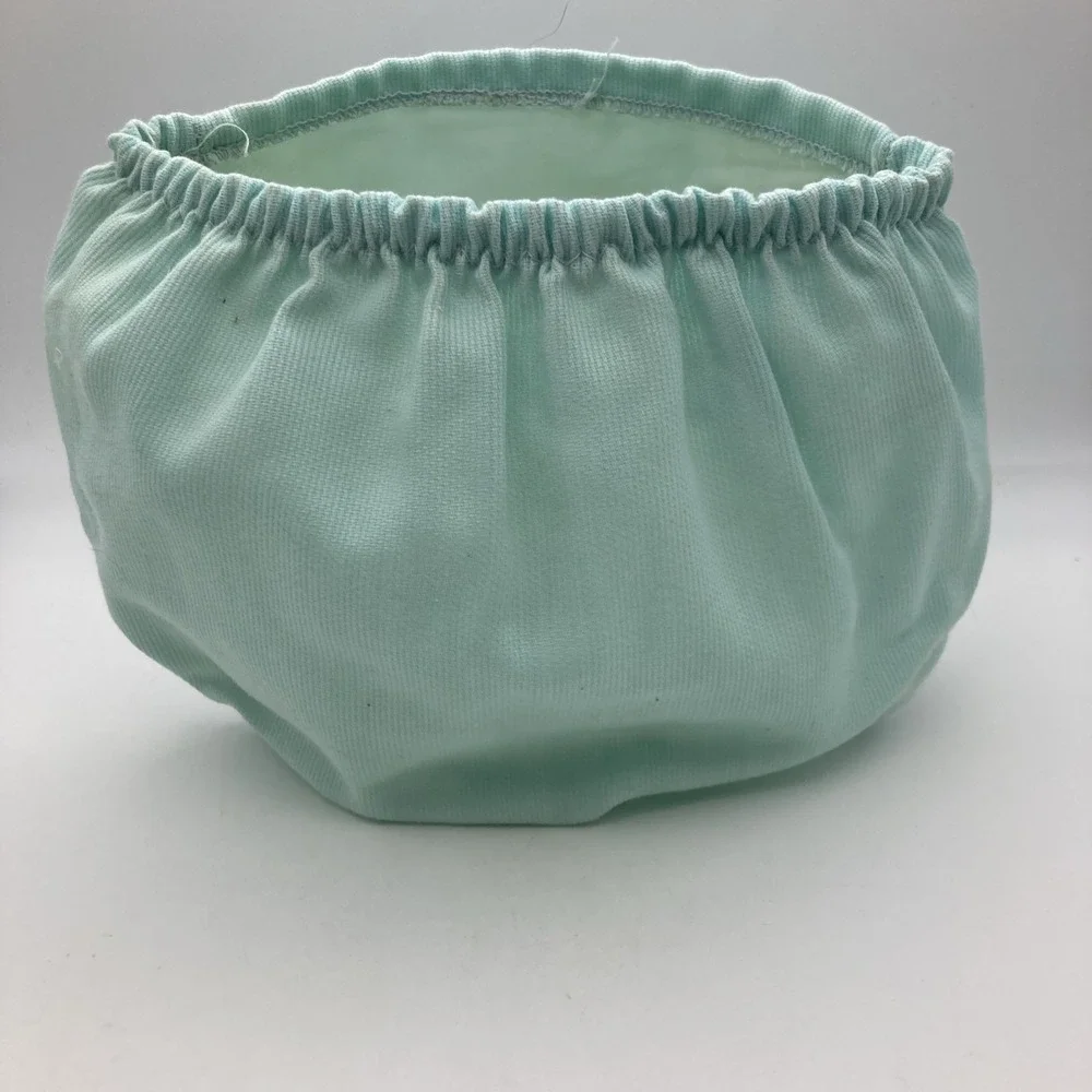 Pair Of Vintage Baby Rubber Pants Diaper Cover  Teal Colored Cloth On Outside